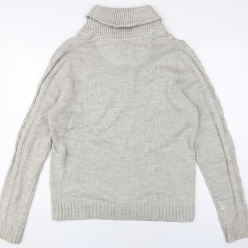 Industrialize Men's Grey M Cable-Knit Pullover Jumper