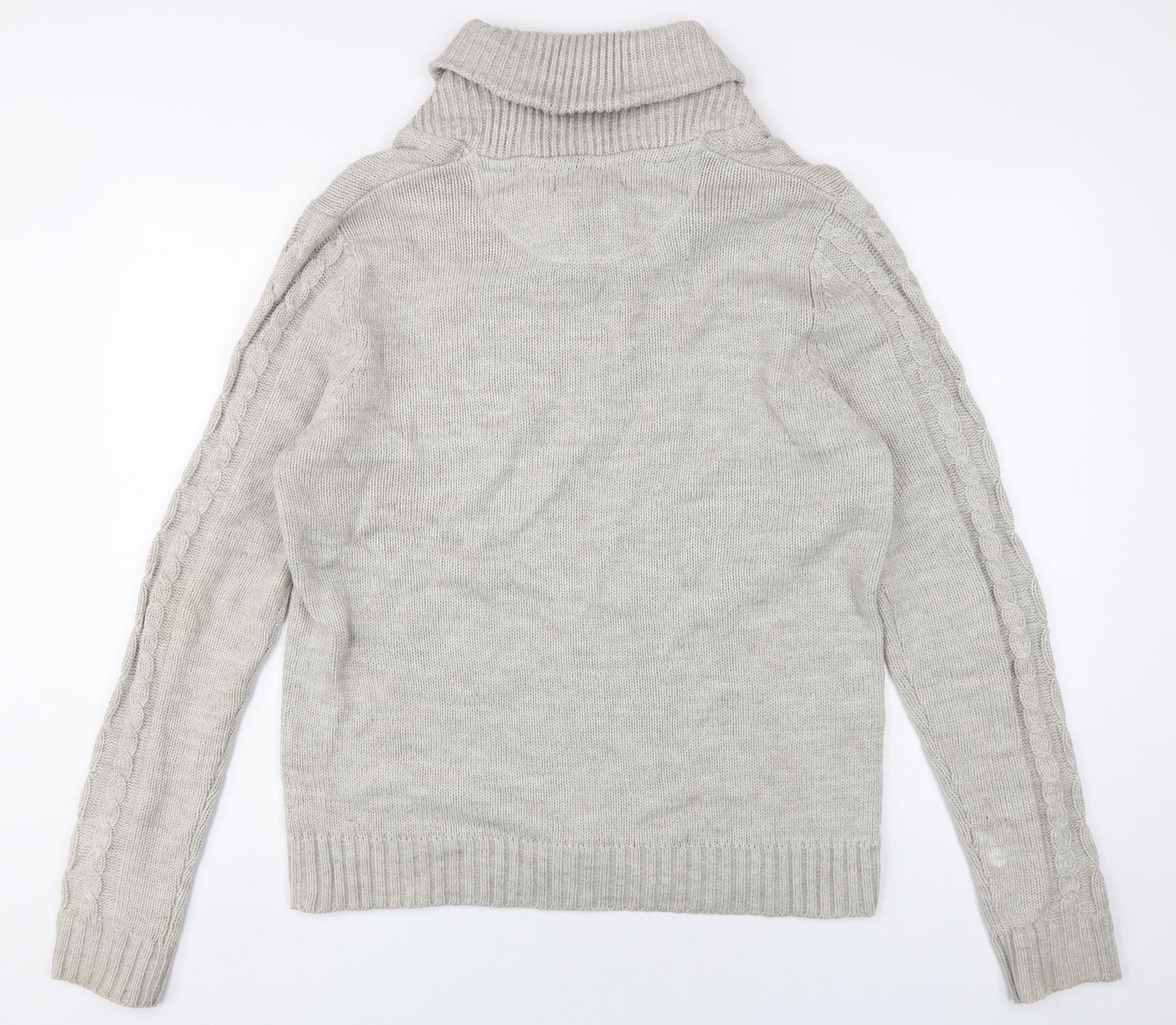 Industrialize Men's Grey M Cable-Knit Pullover Jumper