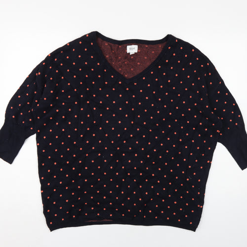 Saint Tropez Women's Black Polka Dot Jumper, Size L