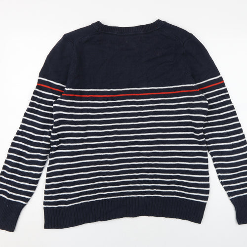 Cambridge Dry Goods Women’s Blue Striped Pullover Jumper Size 12