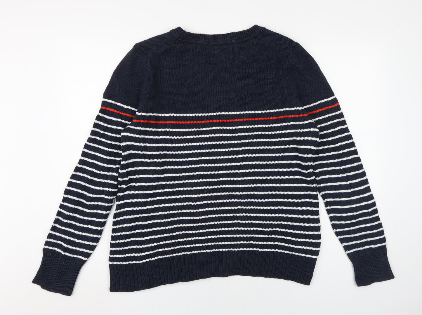 Cambridge Dry Goods Women’s Blue Striped Pullover Jumper Size 12