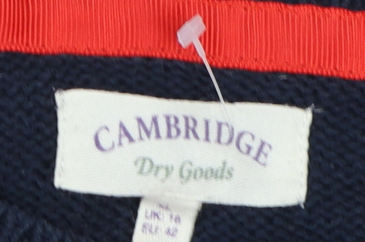 Cambridge Dry Goods Women’s Blue Striped Pullover Jumper Size 12