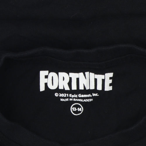 Fortnite Boys Black T-Shirt, 13-14 Years, Gaming Graphic