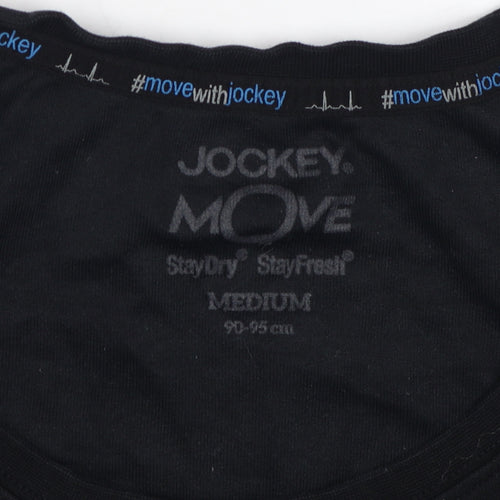 Jockey Men's Black Tank Top M Sleeveless Gym Vest