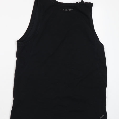 Jockey Men's Black Tank Top M Sleeveless Gym Vest