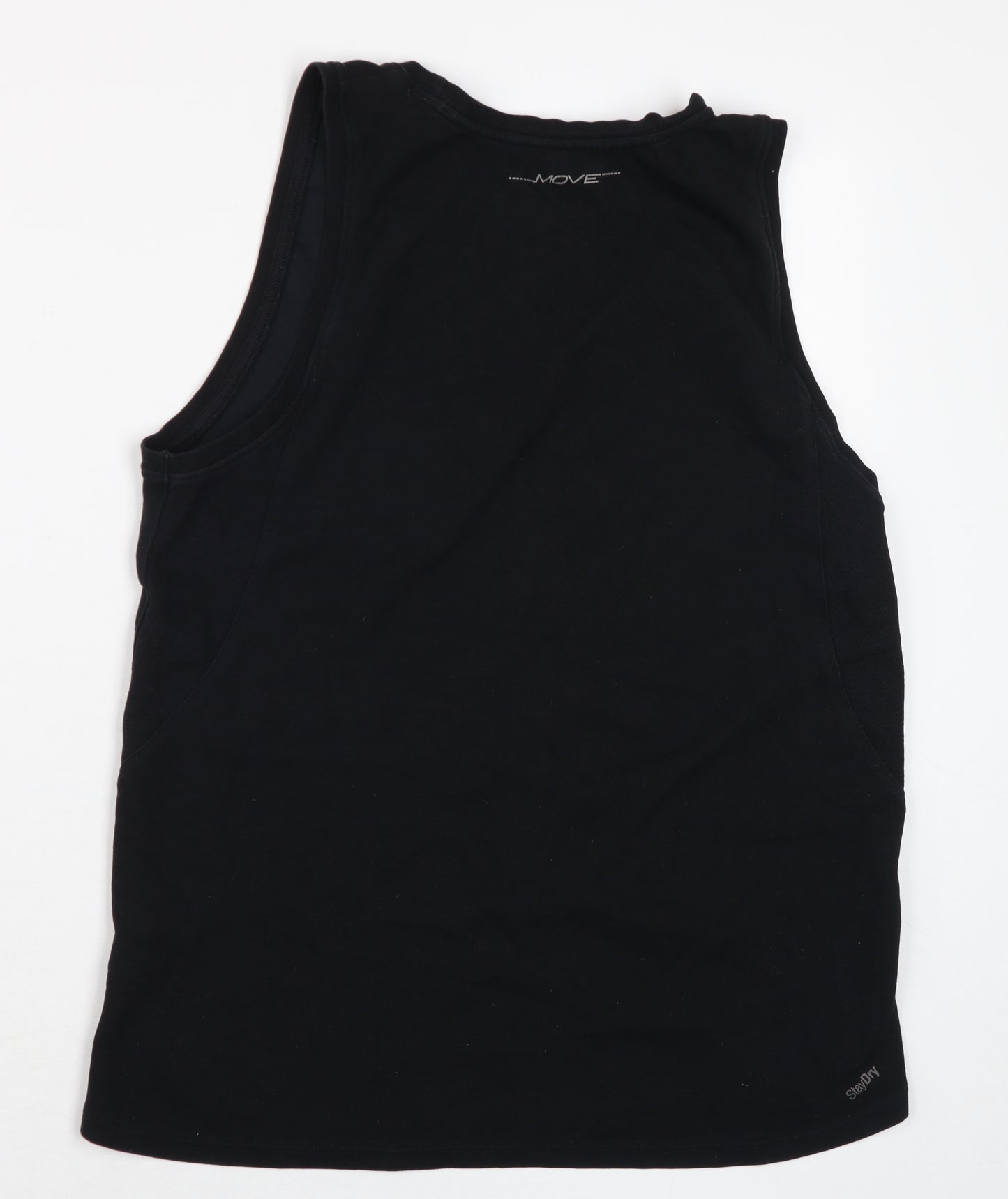 Jockey Men's Black Tank Top M Sleeveless Gym Vest