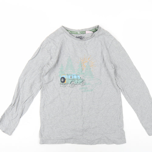 FatFace Boys Grey Graphic Long Sleeve T-Shirt 10-11 Years