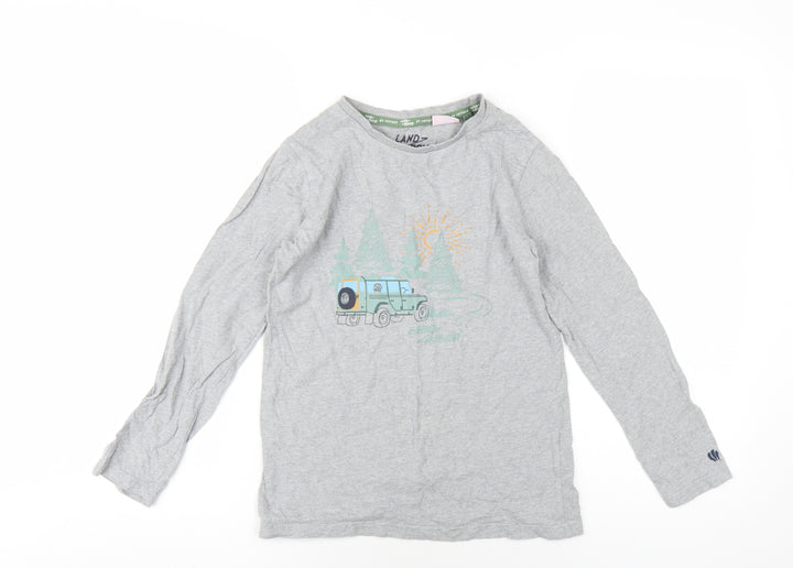 FatFace Boys Grey Graphic Long Sleeve T-Shirt 10-11 Years