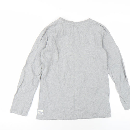 FatFace Boys Grey Graphic Long Sleeve T-Shirt 10-11 Years