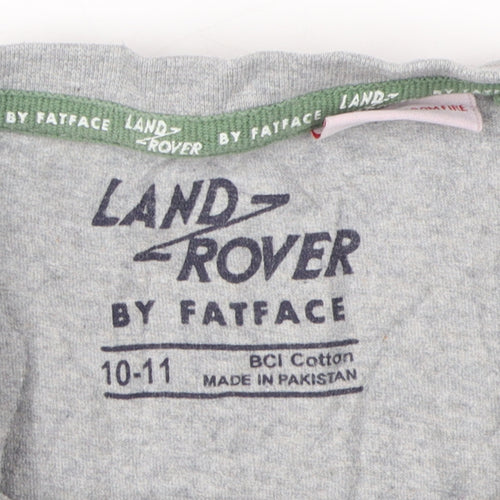 FatFace Boys Grey Graphic Long Sleeve T-Shirt 10-11 Years