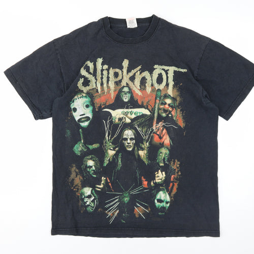 Slipknot Black Graphic Print Men's T-Shirt L