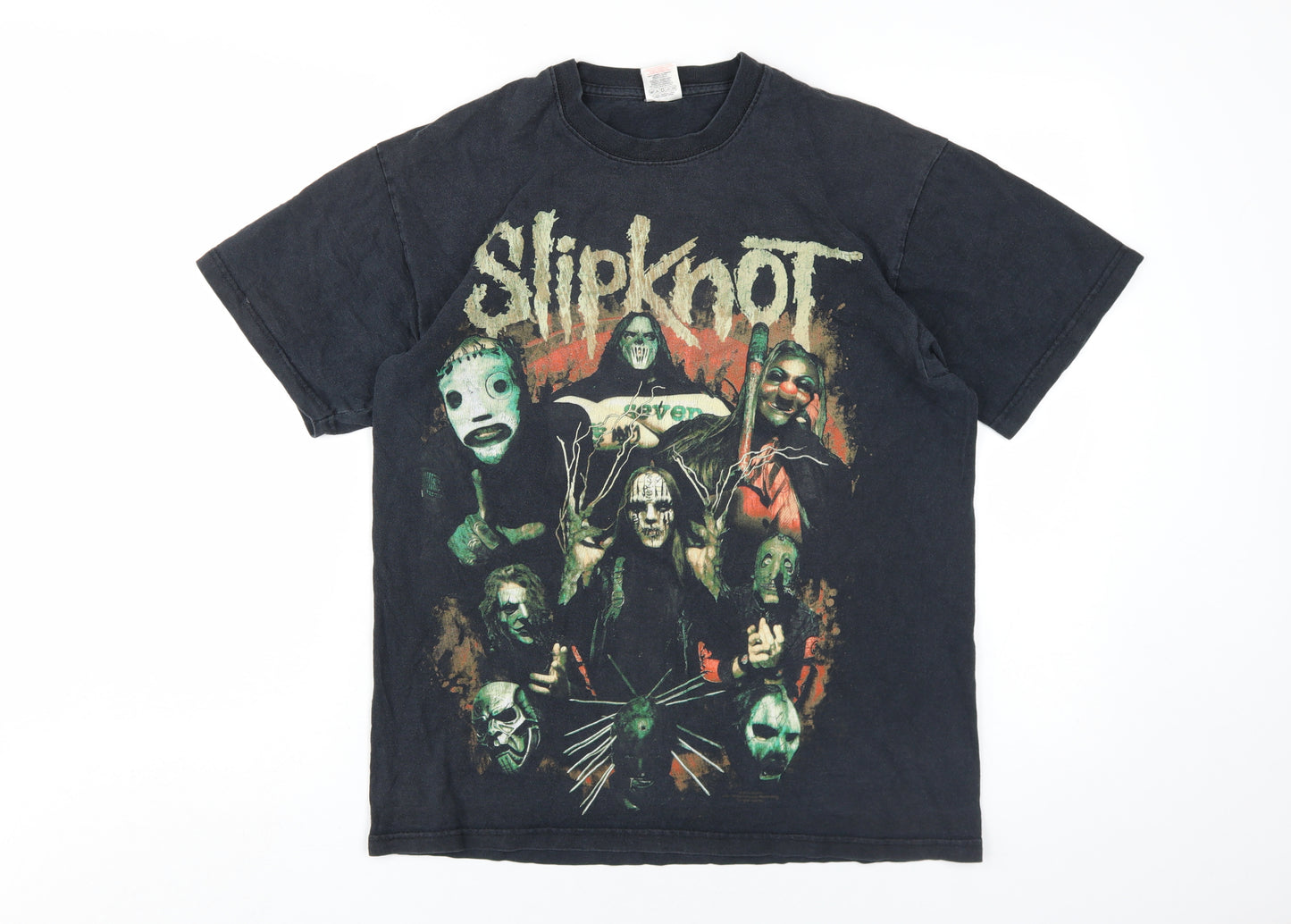 Slipknot Black Graphic Print Men's T-Shirt L