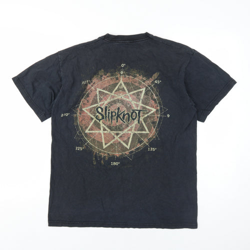 Slipknot Black Graphic Print Men's T-Shirt L