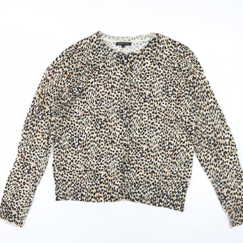 Jeanne Pierre Women’s Animal Print XL Cardigan