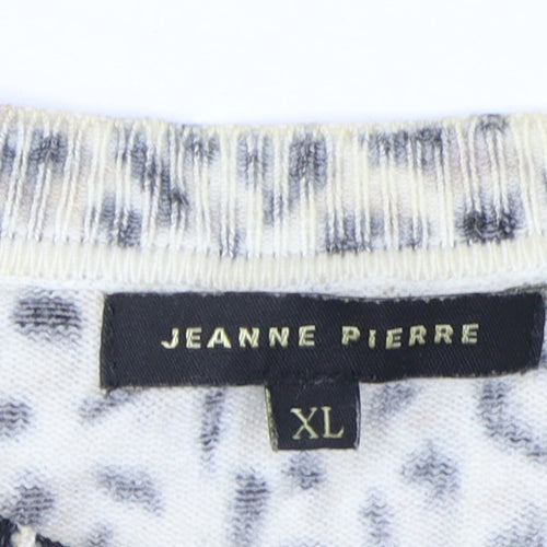 Jeanne Pierre Women’s Animal Print XL Cardigan