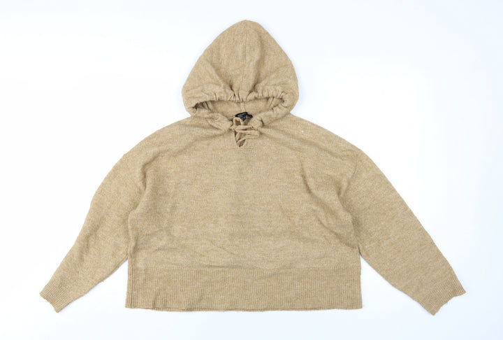 Nobody's Child Women's Beige Knit Pullover Hoodie S