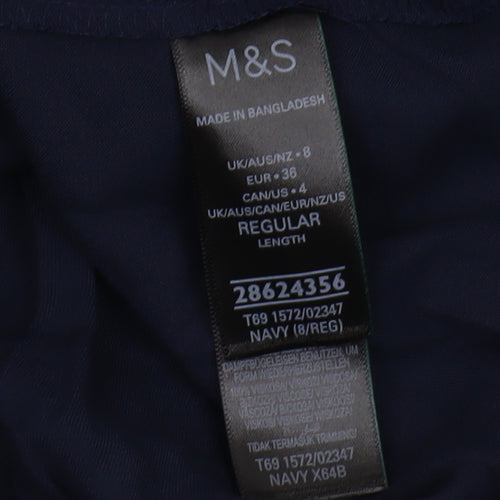 Marks and Spencer Women's Blue Tunic Blouse, Size 8