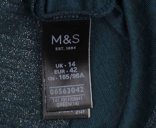 Marks and Spencer Women's Green Camisole, Size 14