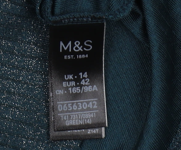 Marks and Spencer Women's Green Camisole, Size 14
