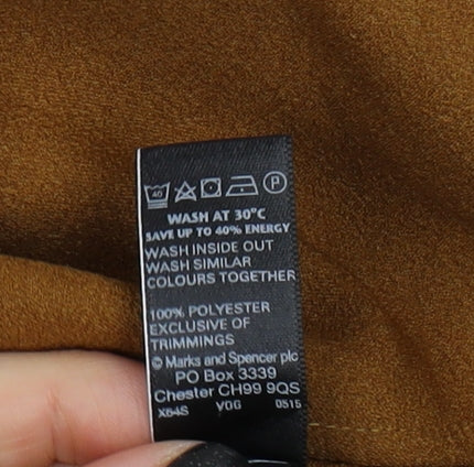 Marks and Spencer Gold Satin Blouse, Size 22, Relaxed Fit