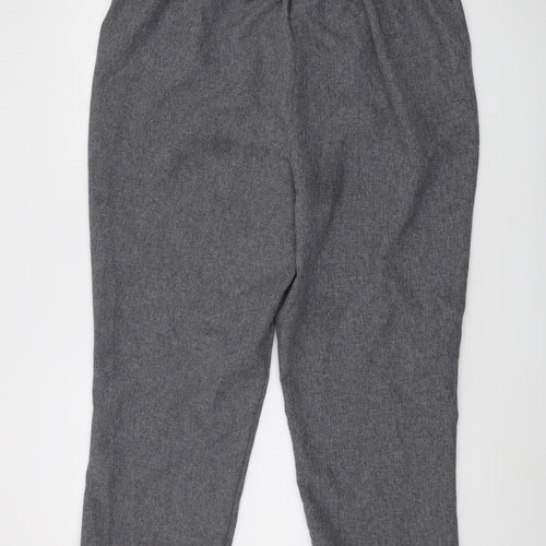 Bonmarché Women's Grey Regular Knit Trousers Size 18