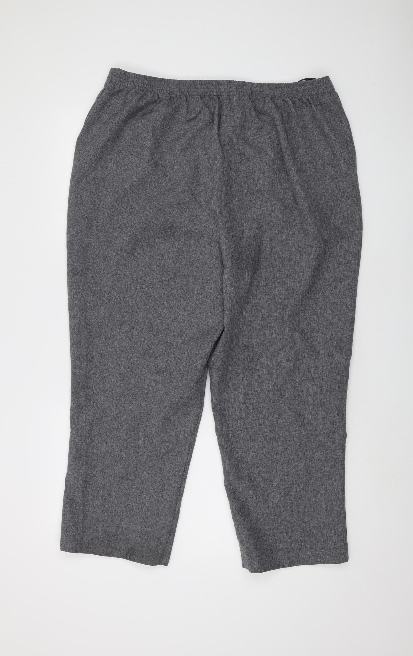 Bonmarché Women's Grey Regular Knit Trousers Size 18