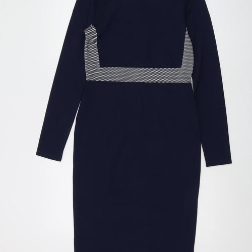 Marks and Spencer Women's Blue Bodycon Dress Size 8
