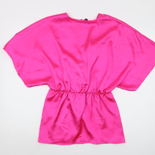 New Look Women’s Pink Wrap Blouse UK Size 10