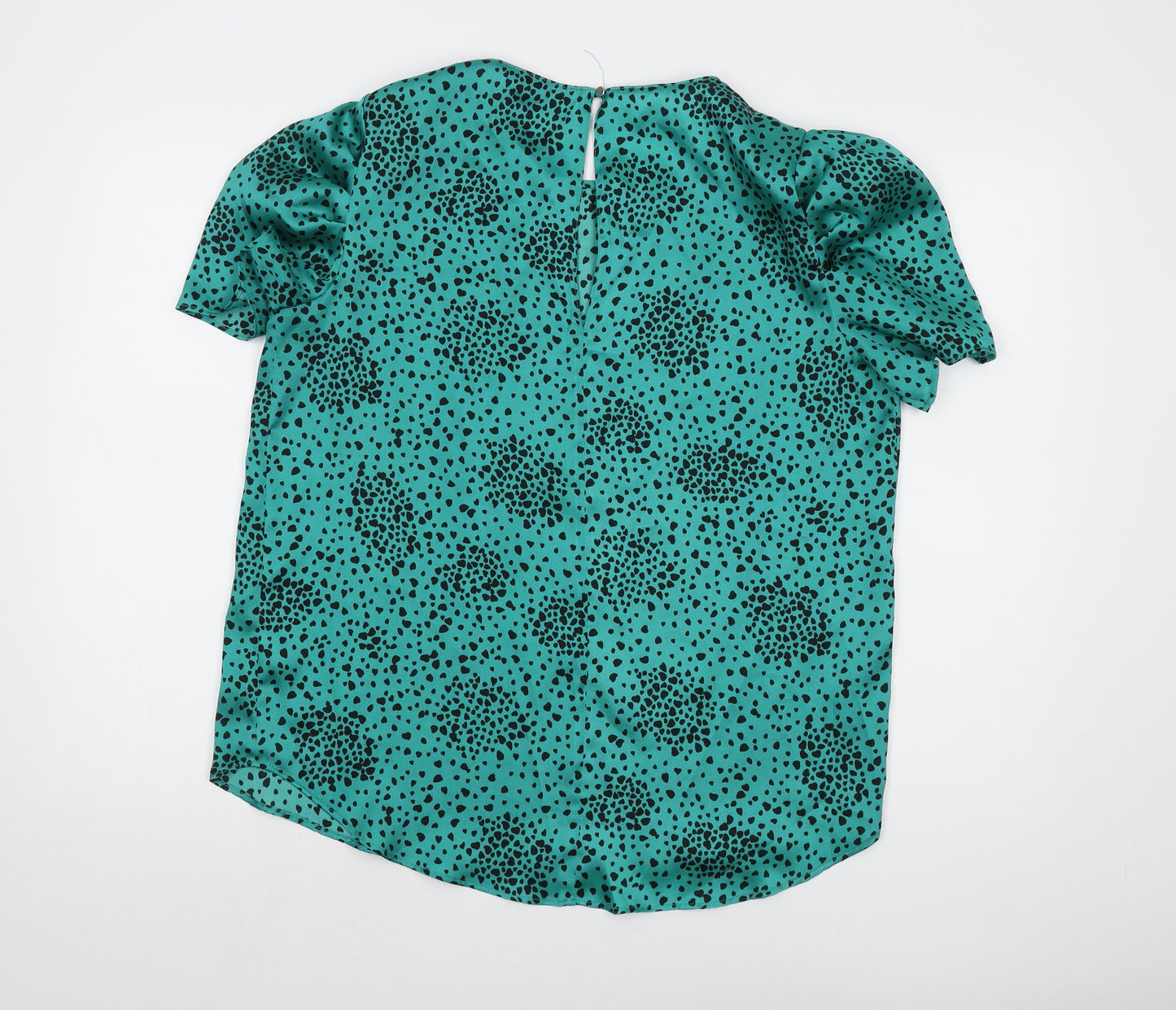 River Island Women's Green Animal Print Blouse Size 14