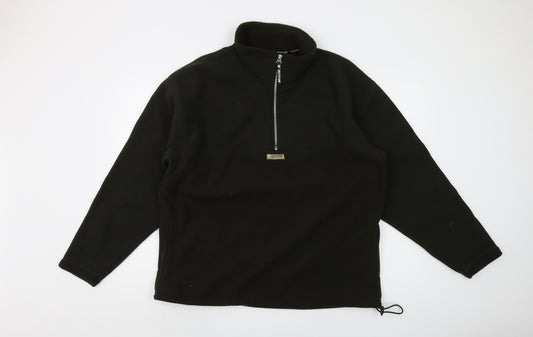 CS Active Men's Black 1/2 Zip Fleece Sweatshirt M