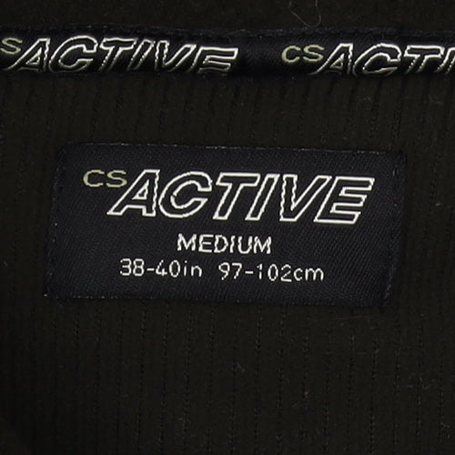 CS Active Men's Black 1/2 Zip Fleece Sweatshirt M