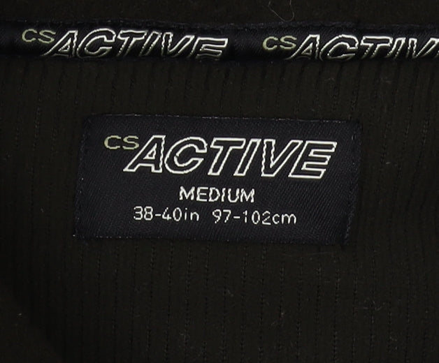 CS Active Men's Black 1/2 Zip Fleece Sweatshirt M