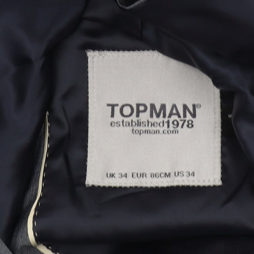 Topman Men's Blue Slim Fit Blazer UK Size 34