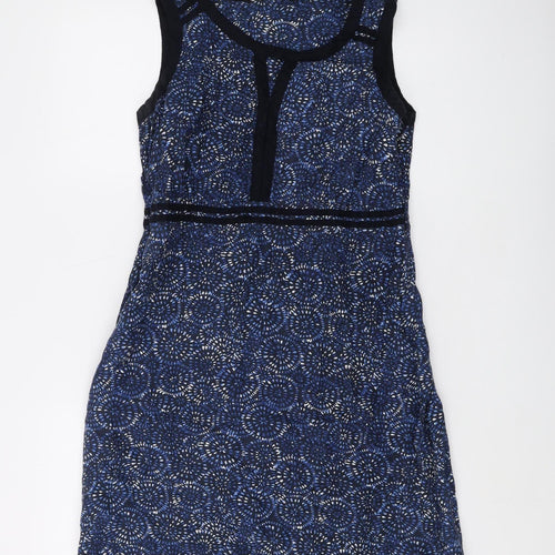 Debenhams Women's Blue Floral Sheath Dress Size 14