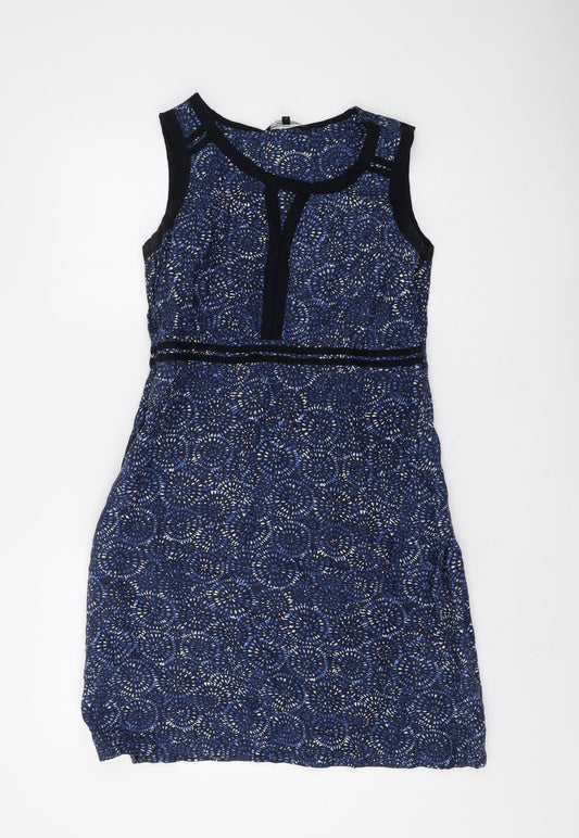 Debenhams Women's Blue Floral Sheath Dress Size 14