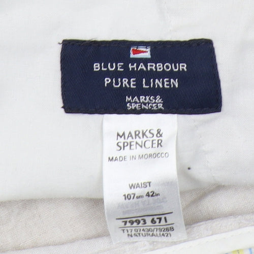 Marks and Spencer Men's Beige Chino Shorts XL