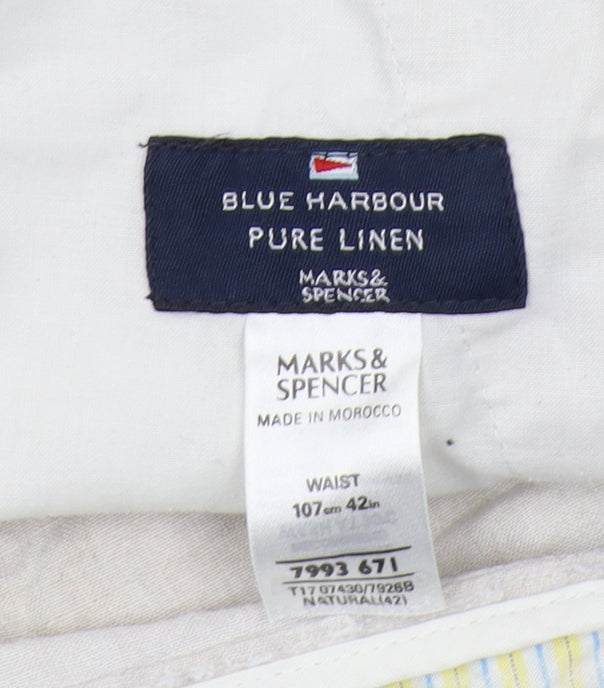 Marks and Spencer Men's Beige Chino Shorts XL