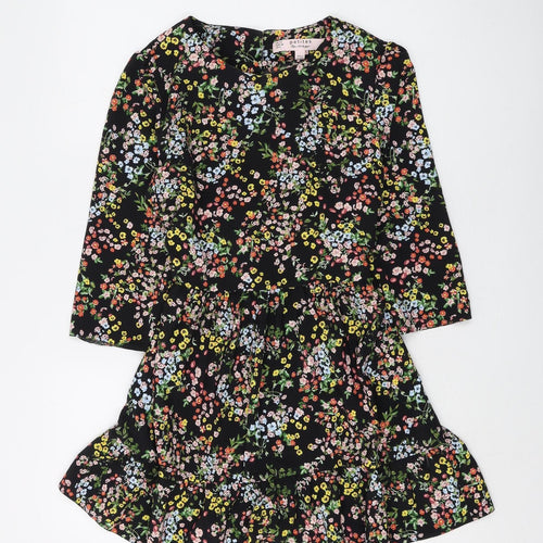 Miss Selfridge Women's Multicoloured Petite Floral Dress Size 10