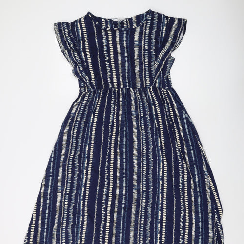 Next Women's Blue A-Line Petite Casual Cotton Dress