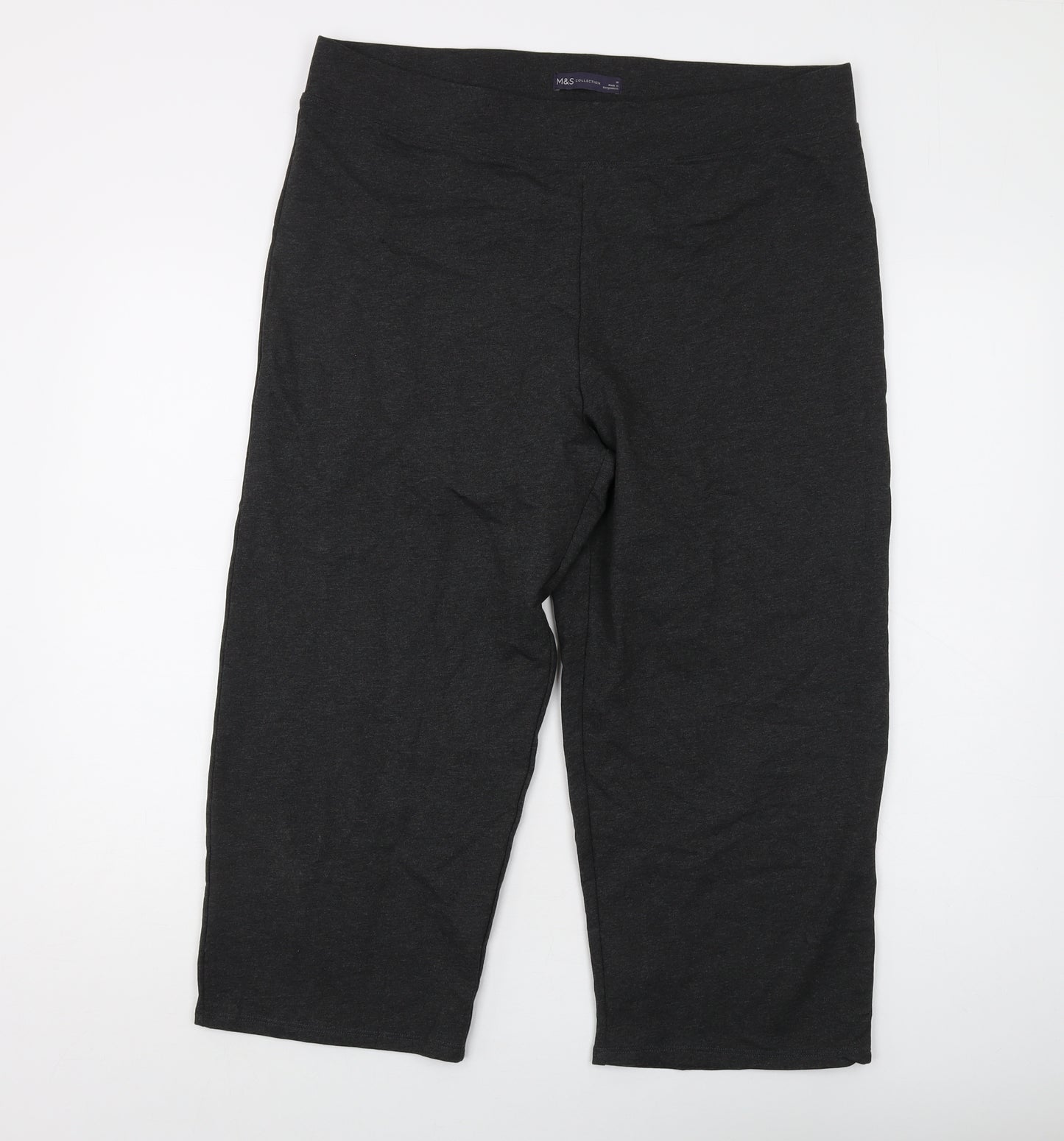 Marks and Spencer Women's Black Cropped Trousers Size 18