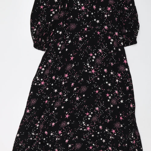 Marks and Spencer Women's Black Star Print Long Dress