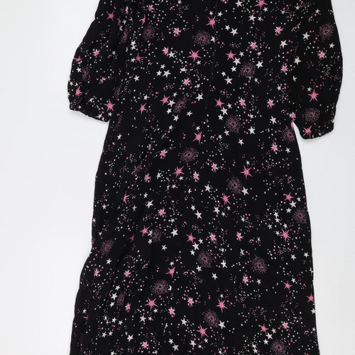 Marks and Spencer Women's Black Star Print Long Dress