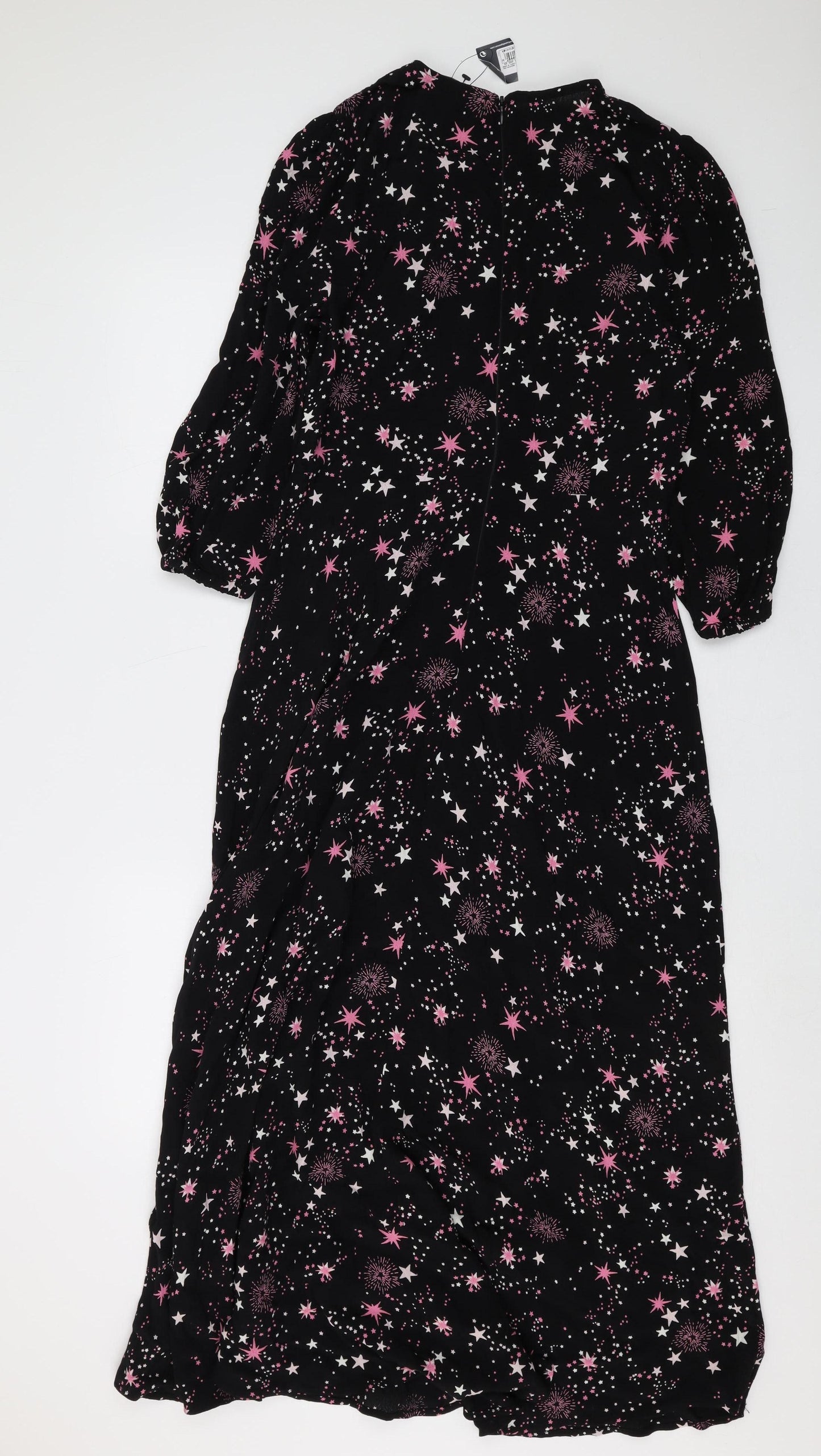 Marks and Spencer Women's Black Star Print Long Dress