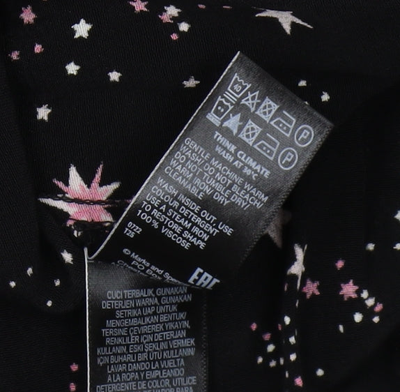 Marks and Spencer Women's Black Star Print Long Dress