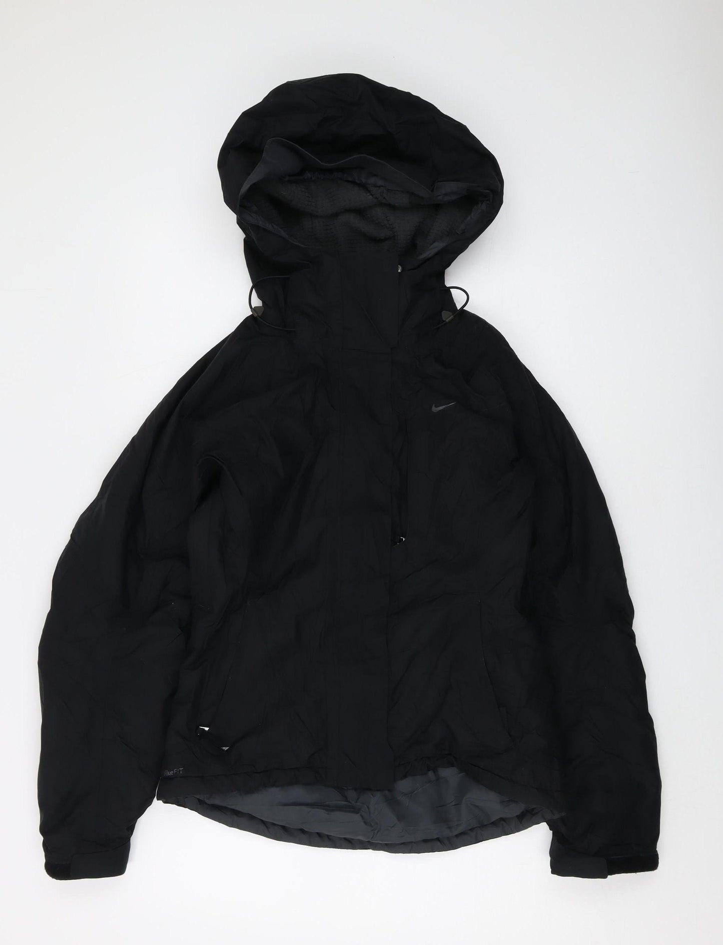 Nike Women's Black Waterproof Hooded Jacket, Size S