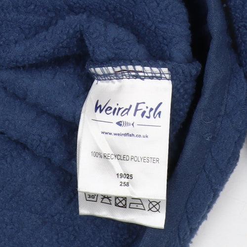 Weird Fish Women's Blue Fleece Jacket Size 12 Relaxed Fit