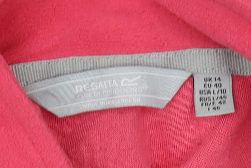 Regatta Womens Red 1/4 Zip Fleece Sweatshirt Size 14