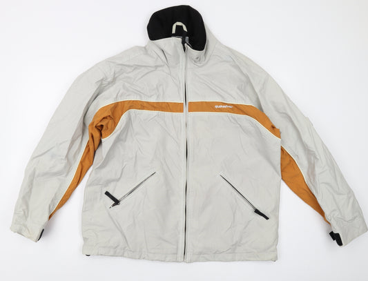 Quiksilver Men's Grey Orange Windbreaker Jacket S