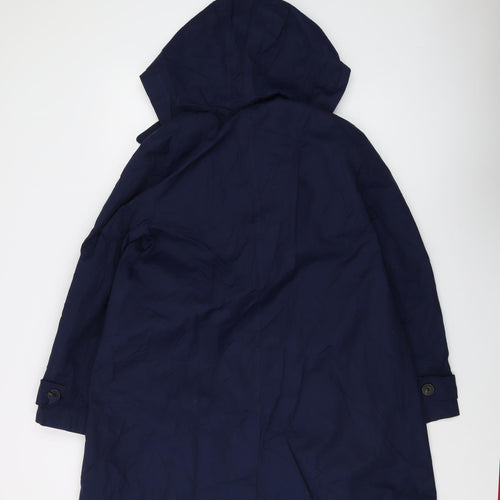 Marks and Spencer Women's Blue Hooded Coat Size 12