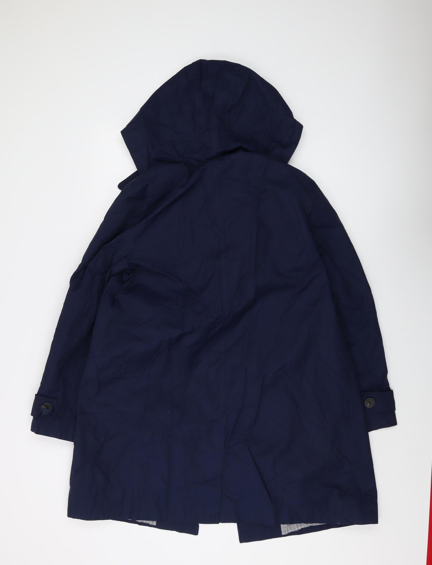 Marks and Spencer Women's Blue Hooded Coat Size 12